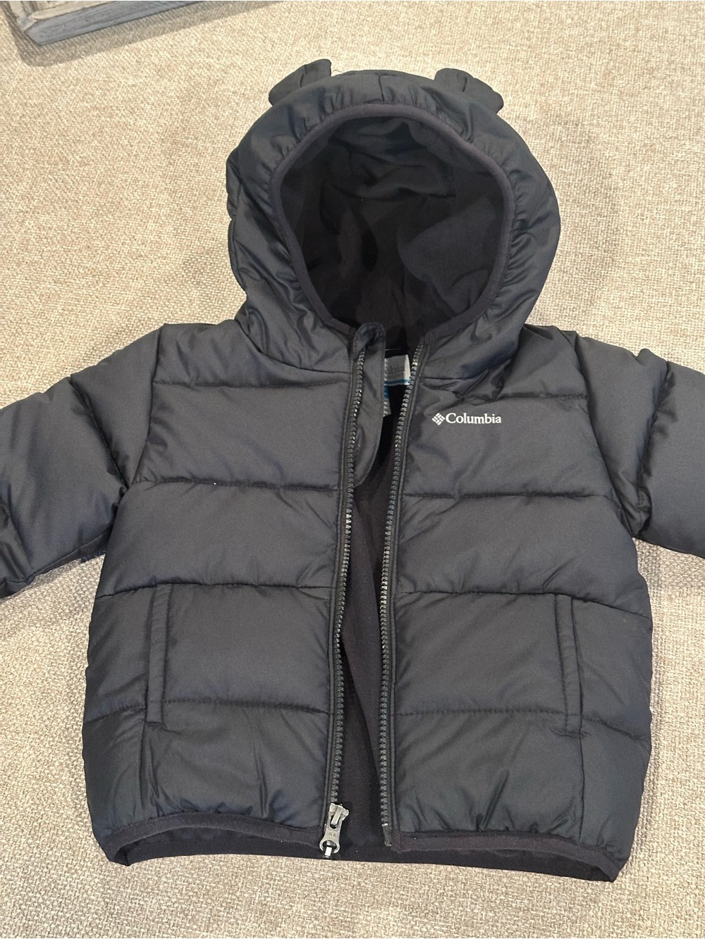 Columbia Black Kids Puffer Jacket with Hood